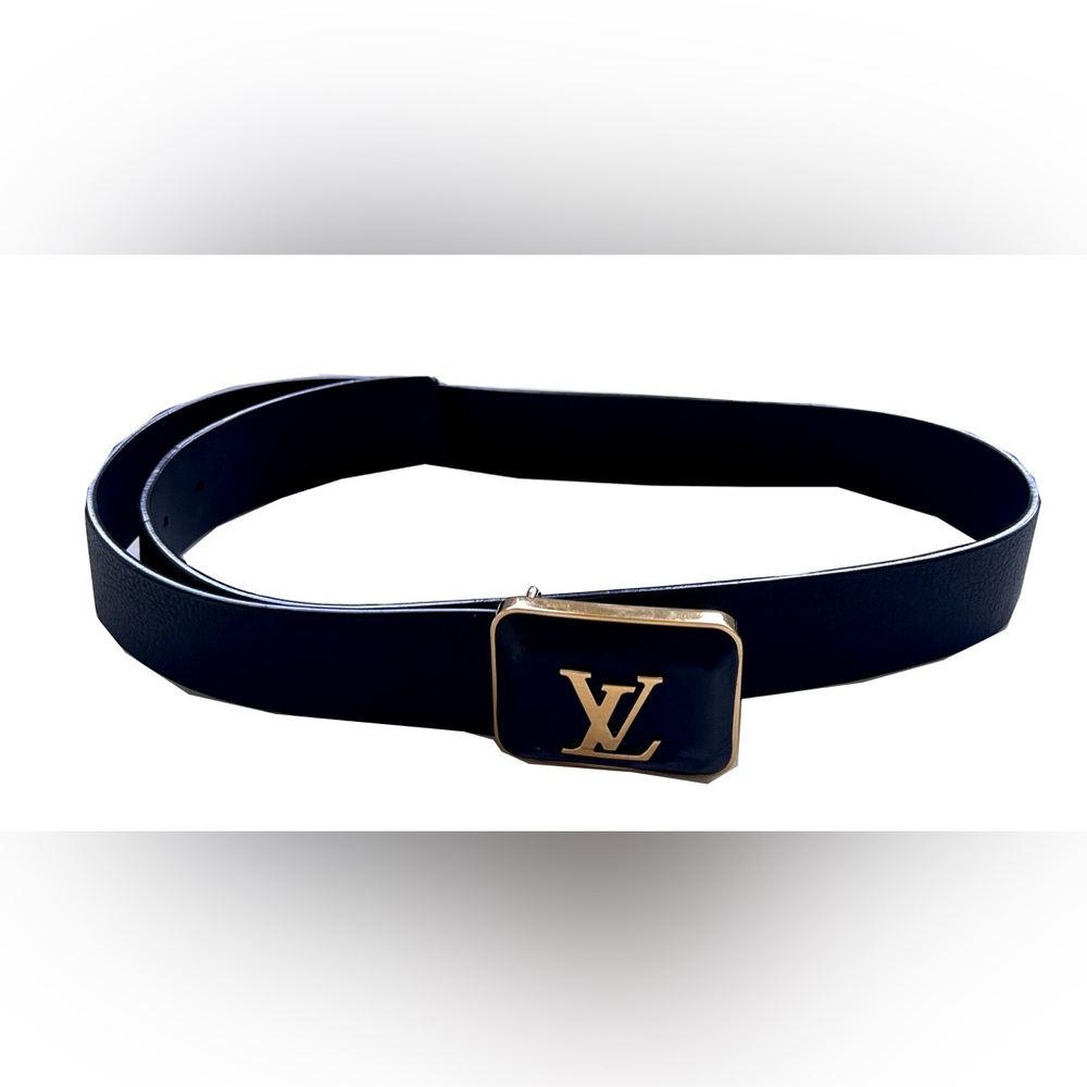 Limited Edition vintage rare Louis Vuitton Belt Black and Gold